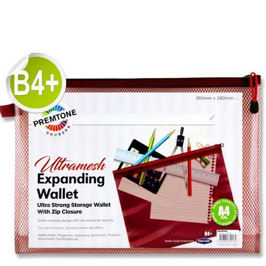Premier Premtone B4+ Ultramesh Expanding Wallet - Rhubarb