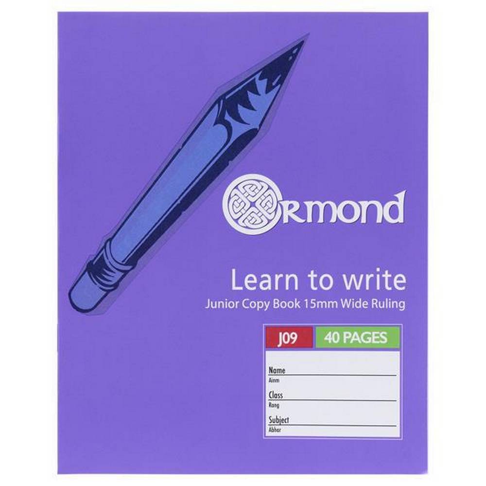 Junior Writing Copy - 15mm Ruling - 40 Page