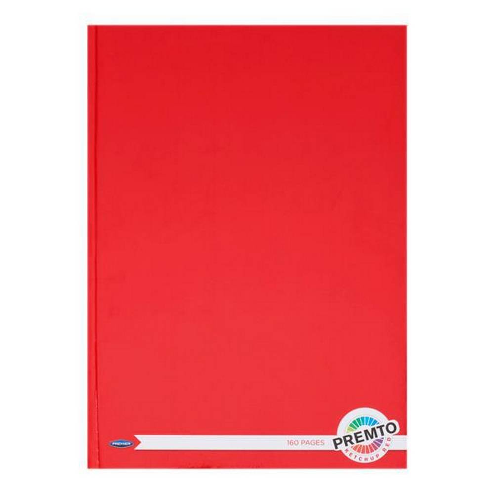Premier Premtone A4 160pg Hardcover Notebook - Red