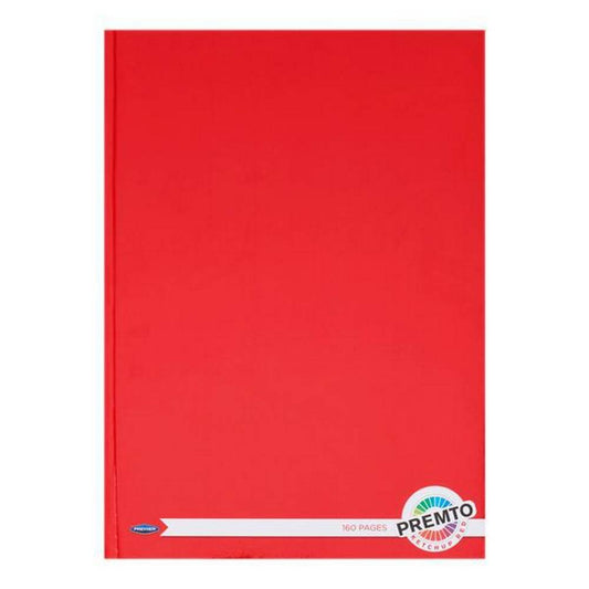 Premier Premtone A4 160pg Hardcover Notebook - Red