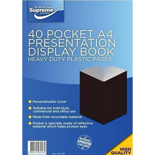 40 Pocket Display Book - A4 - Black