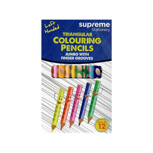 Jumbo Triangular Colouring Pencil Left Handed 12 Pack