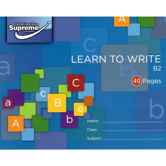 Learn to Write B2 (Wide) Handwriting Copy - 40 page