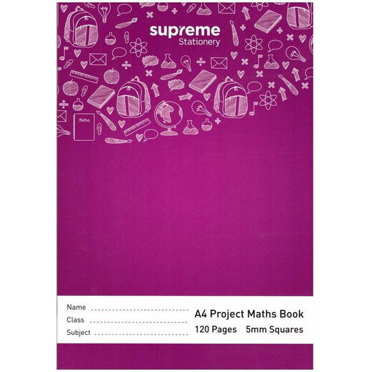 Project Maths Book A4 - 5mm Square - 120 Page