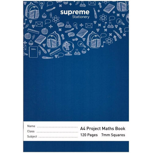 Project Maths Book - A4 - 7mm Square - 120 pages