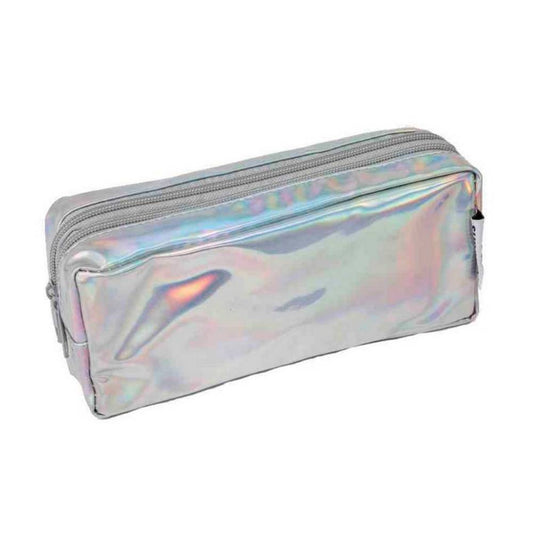 Silver Iridium Double Pencil Case