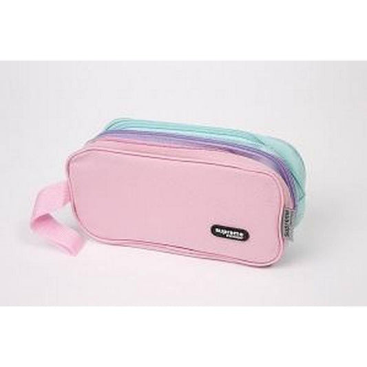 Triple Pencil Case  - Pink, Purple, Blue