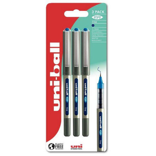 Uni-Ball - 157 Eye Fine 3 Pack - Blue
