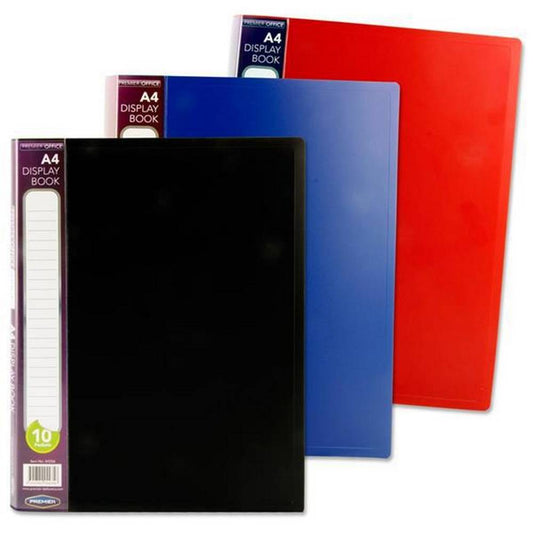 10 Pocket Display Book - A4 - Bold Colours