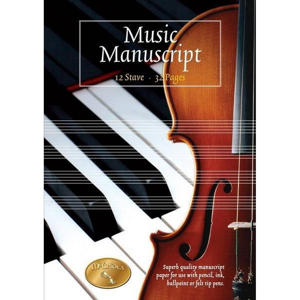 MCBRIDES Music Manuscript Pad - 12 Staves