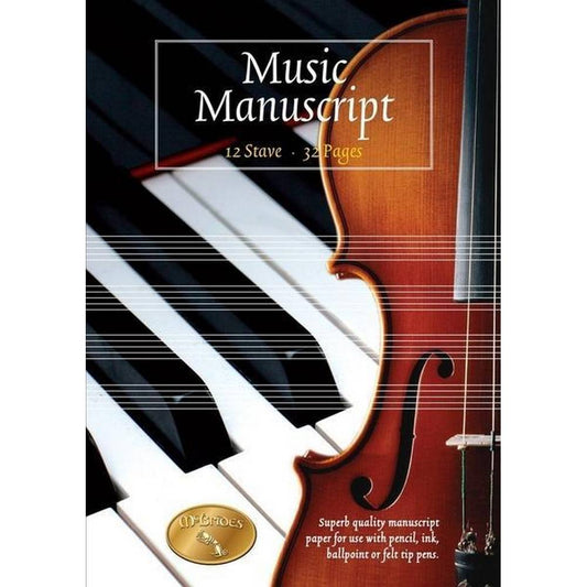 MCBRIDES Music Manuscript Pad - 12 Staves