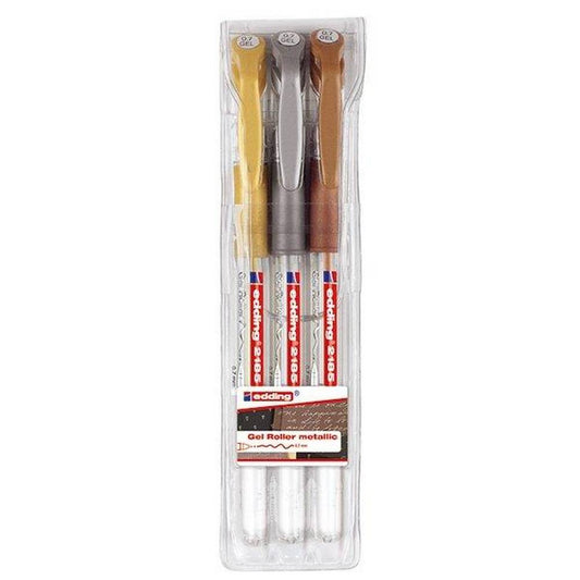 edding 2185 - Set of 3 Metallic Gel Ink Pens