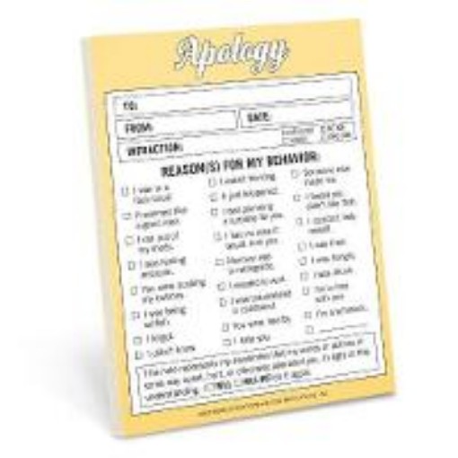 Picture of Knock Knock Apology Nifty Note