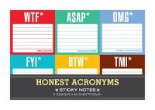 Picture of Knock Knock Honest Acronyms: Sticky Note Packet