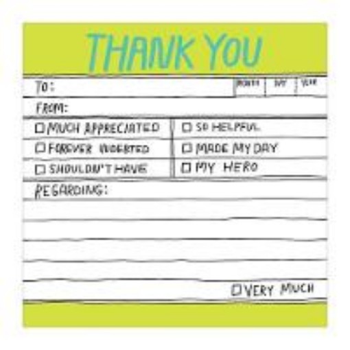 Picture of Knock Knock Hand Lettered Sticky Note Thank You