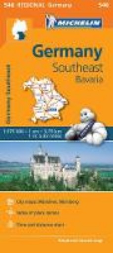 Picture of Germany Southeast, Bavaria - Michelin Regional Map 546