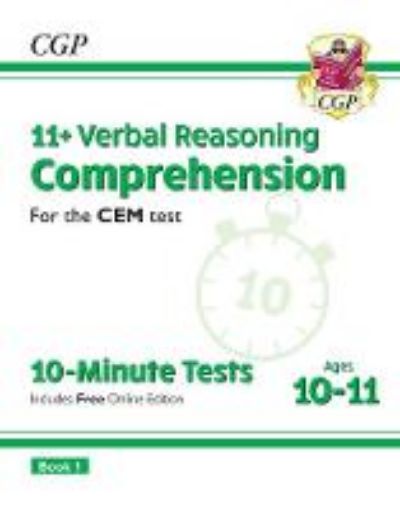 Picture of 11+ CEM 10-Minute Tests: Comprehension - Ages 10-11 Book 1 (with Online Edition)