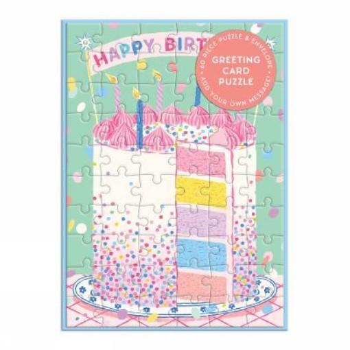 Picture of Confetti Birthday Cake Greeting Card Puzzle