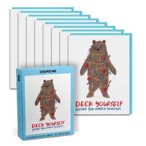Picture of Em & Friends Deck Yourself Boxed Greeting Cards, Box of 8 Single Holiday Cards