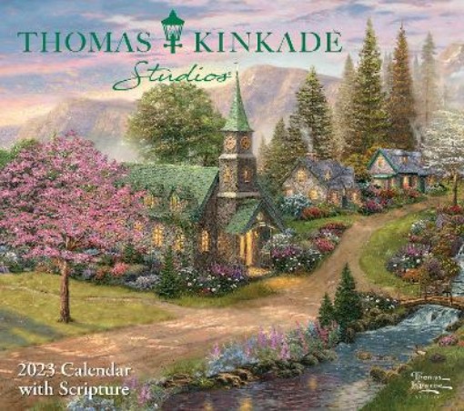Picture of Thomas Kinkade Studios 2023 Deluxe Wall Calendar with Scripture