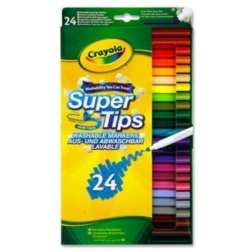 Picture of CRAYOLA SuperTips Washable Markers 24 pack