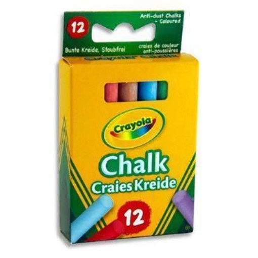 Picture of CRAYOLA Anti-Dust Coloured Chalk - Assorted Colours 12 pack