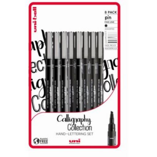 Picture of PIN CALLIGRAPHY COLLECTION BLACK 8 PIECE