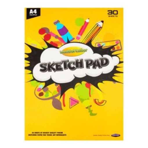 Picture of World of colour A4 90gsm Sketch Pad 30 Sheets