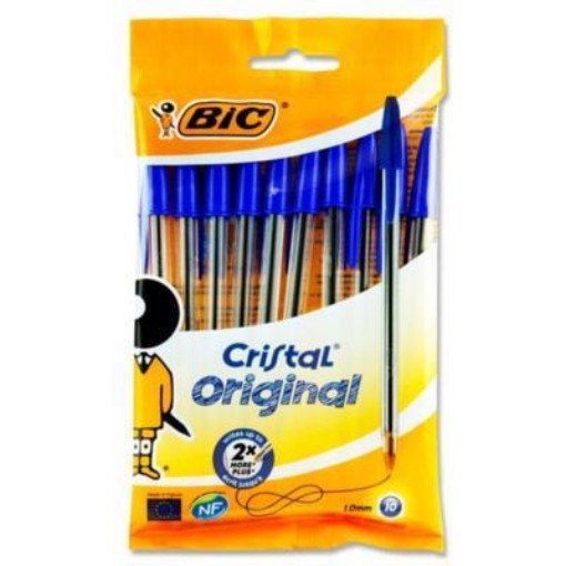 Picture of Bic Cristal Ballpoint Pens - Blue 10 pack
