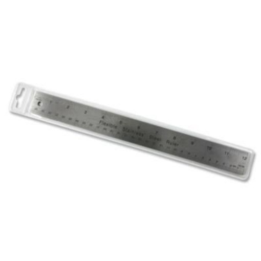 Picture of 12" Flexible Stainless Steel Ruler