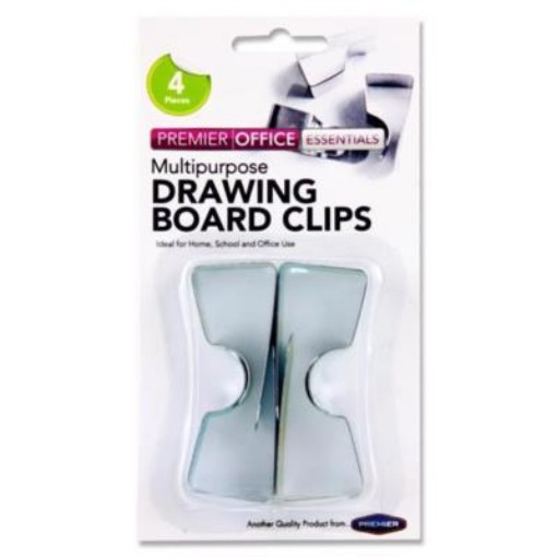 Picture of Premier Office Card 4 Drawing Board Clips