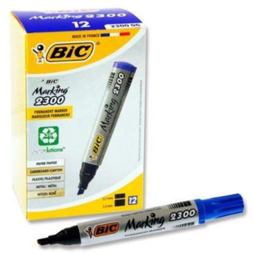 Picture of Bic Marking 2300 Chisel Tip Permanent Marker - Blue