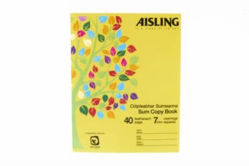 Picture of Aisling Sum Copybook 40 Page 7mm Squares