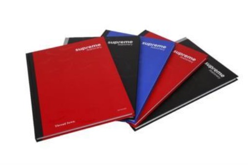 Picture of Pack of 5 Hardback Notebooks - A4 - 160 page - Blue/Black/Red