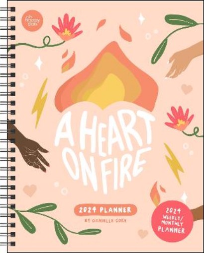 Picture of Heart on Fire 12-Month 2024 Monthly/Weekly Planner Calendar