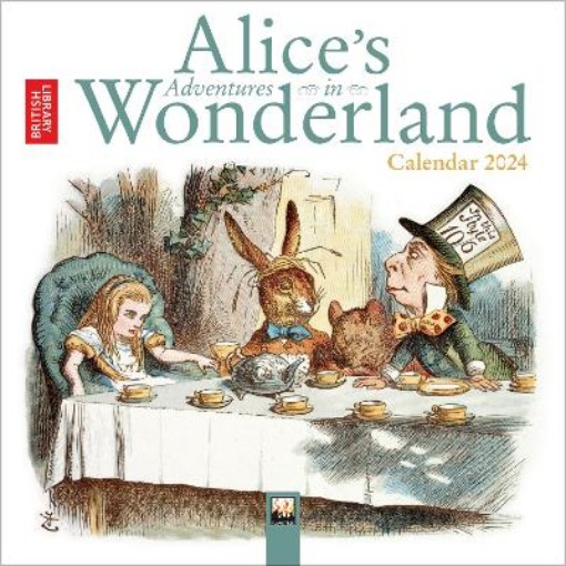 Picture of British Library: Alice in Wonderland Mini Wall Calendar 2024 (Art Calendar)