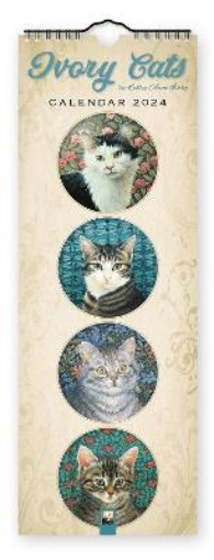 Picture of Ivory Cats Slim Calendar 2024 (Art Calendar)