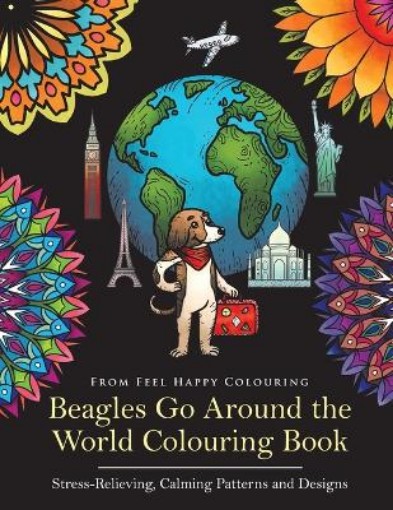 Picture of Beagles Go Around the World Colouring Book - Stress-Relieving, Calming Patterns and Designs