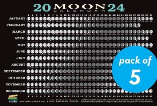 Picture of 2024 Moon Calendar Card (5 Pack)