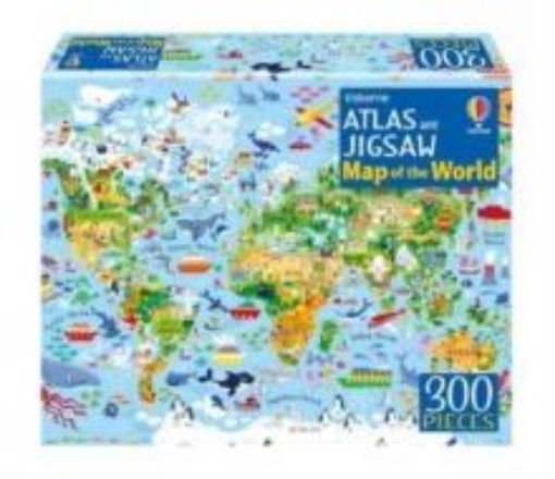 Picture of Atlas and Jigsaw Map of the World