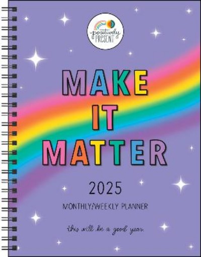 Picture of Positively Present 12-Month 2025 Monthly/Weekly Planner Calendar