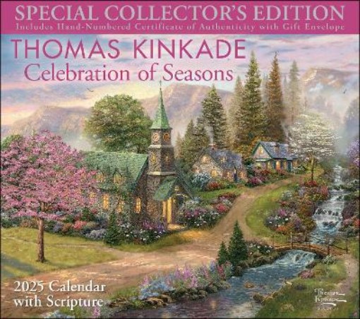 Picture of Thomas Kinkade Special Collector's Edition with Scripture 2025 Deluxe Wall Calendar with Print