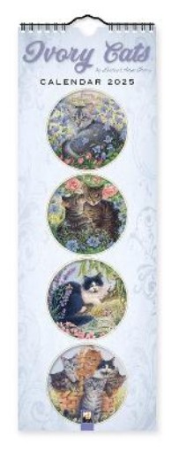 Picture of Ivory Cats Slim Calendar 2025 (Art Calendar)