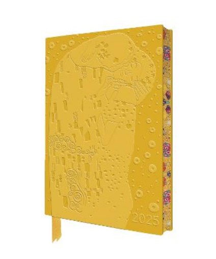 Picture of Klimt: The Kiss 2025 Artisan Art Vegan Leather Diary Planner - Page to View with Notes