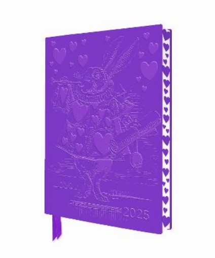 Picture of Alice in Wonderland 2025 Artisan Art Vegan Leather Diary Planner - Page to View with Notes