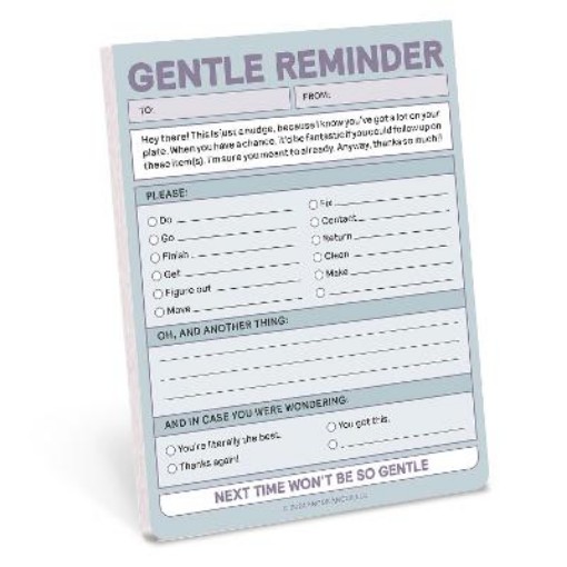 Picture of Knock Knock Gentle Reminder Nifty Note (Pastel Version)
