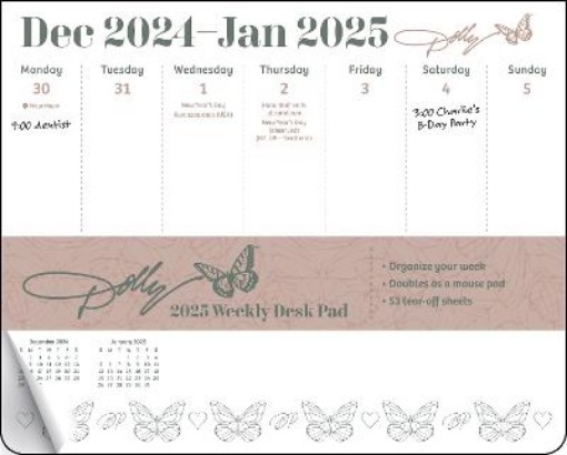 Picture of Dolly Parton 2025 Weekly Desk Pad Calendar