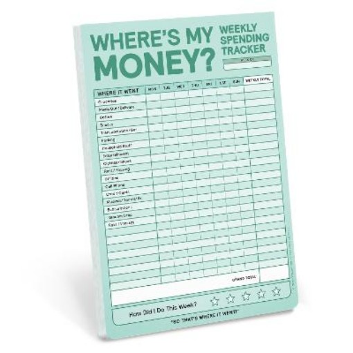 Picture of Knock Knock Where's My Money Weekly Budget Tracker Pad (Pastel Version)