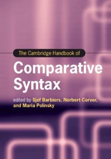Picture of Cambridge Handbook of Comparative Syntax
