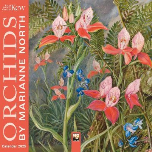 Picture of Kew Gardens: Orchids by Marianne North Mini Wall Calendar 2025 (Art Calendar)